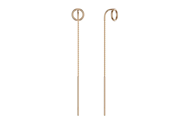 Серьги из красного золота «Мини-кольцо на Кобре»